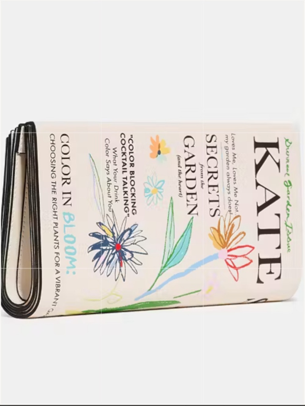 πKate Spade Floral Magazine Clutch β Cream with Multicolor Blooms π - Picture 14 of 16